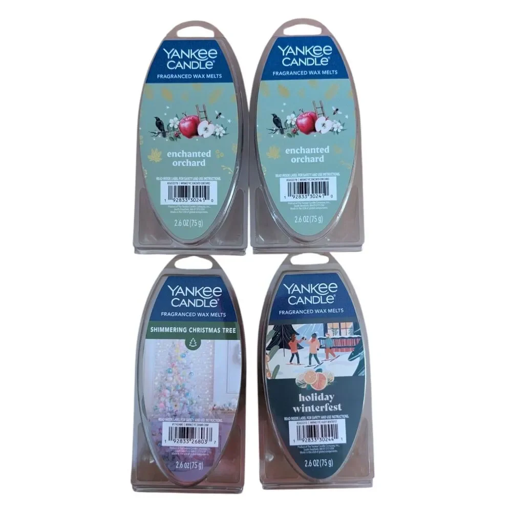 4 Pack Yankee Candle Fragranced Wax Melts - 2.6 oz Each